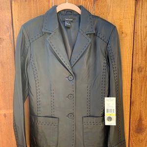 Karen Kane 100% leather jacket size medium